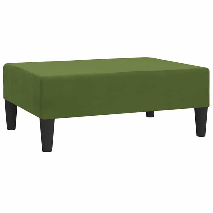 Canapea extensibilă cu taburet, 2 locuri, verde deschis catifea WALTI
