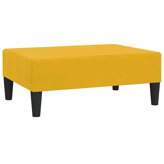 Canapea extensibilă cu taburet, 2 locuri, galben, catifea WALTI