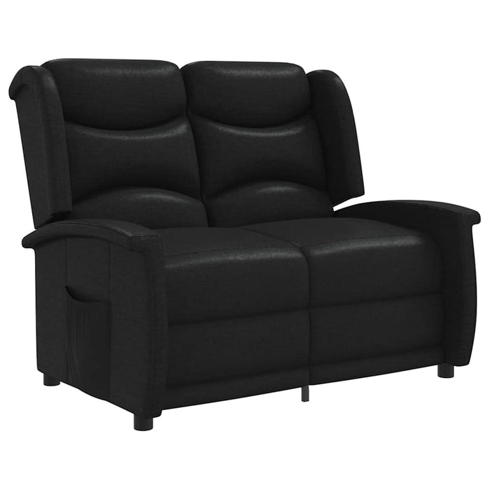 Fotoliu rabatabil cu 2 locuri, negru, material textil WALTI