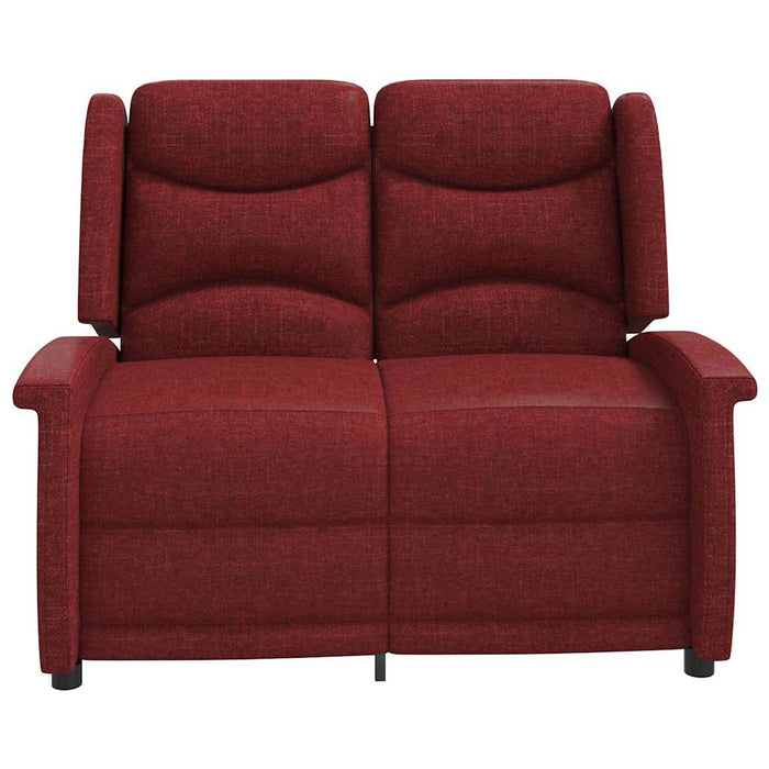 Fotoliu rabatabil cu 2 locuri, roșu vin, material textil WALTI