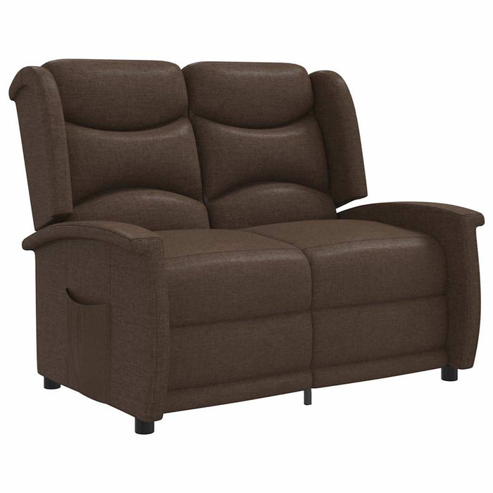 Fotoliu rabatabil cu 2 locuri, maro, material textil WALTI