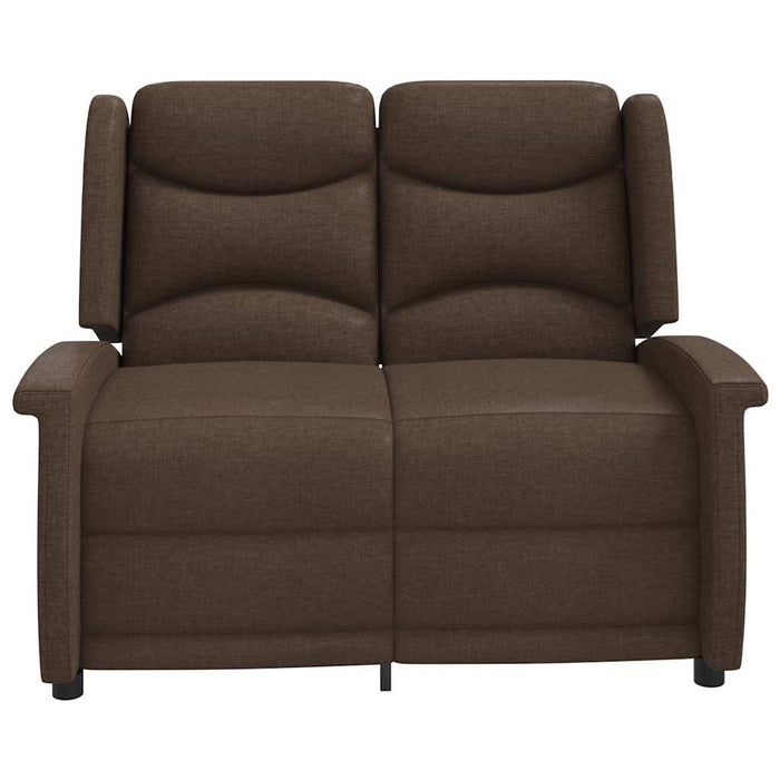 Fotoliu rabatabil cu 2 locuri, maro, material textil WALTI