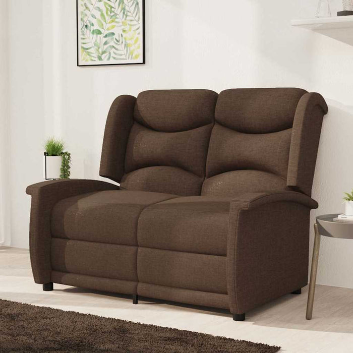 Fotoliu rabatabil cu 2 locuri, maro, material textil WALTI