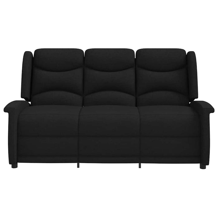 Fotoliu rabatabil cu 3 locuri, negru, material textil WALTI