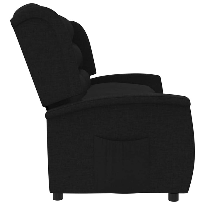 Fotoliu rabatabil cu 3 locuri, negru, material textil WALTI