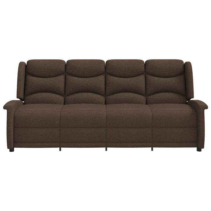 Fotoliu rabatabil cu 4 locuri, maro, material textil WALTI