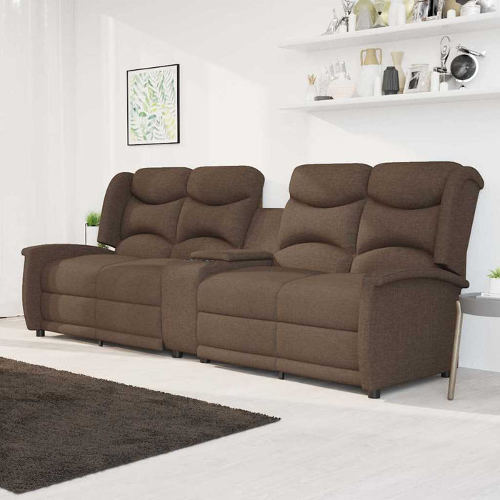 Fotoliu rabatabil 4 locuri/suport pahare, maro, textil WALTI