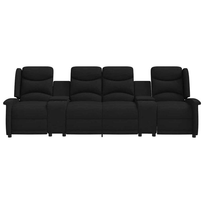 Fotoliu rabatabil cu 4 locuri/suport de pahar, negru, textil WALTI
