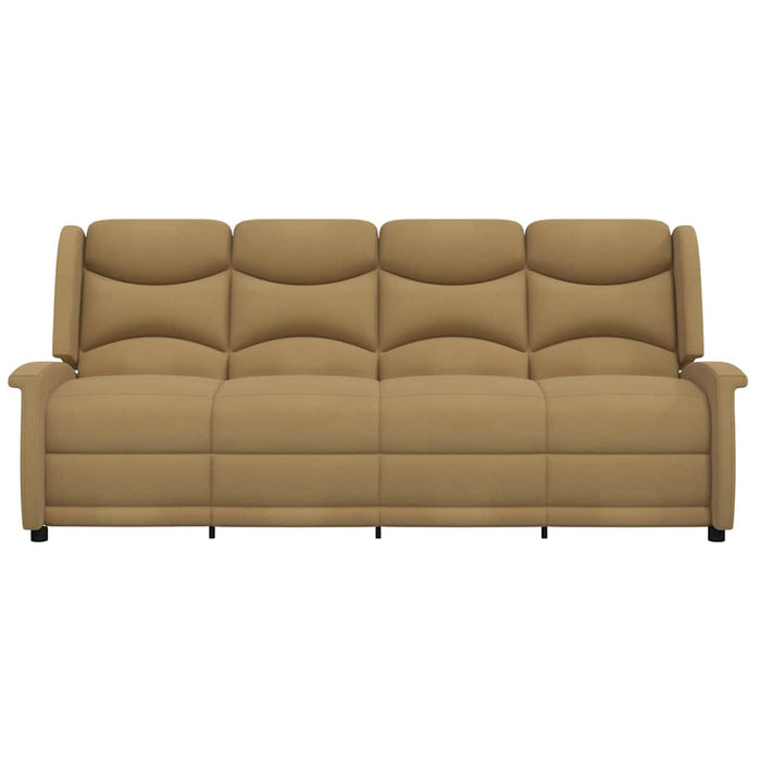 Fotoliu rabatabil cu 4 locuri, gri taupe, textil microfibră WALTI