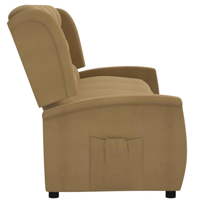 Fotoliu rabatabil cu 4 locuri, gri taupe, textil microfibră WALTI