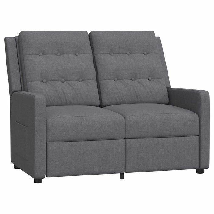 Fotoliu rabatabil cu 2 locuri, gri deschis, material textil WALTI