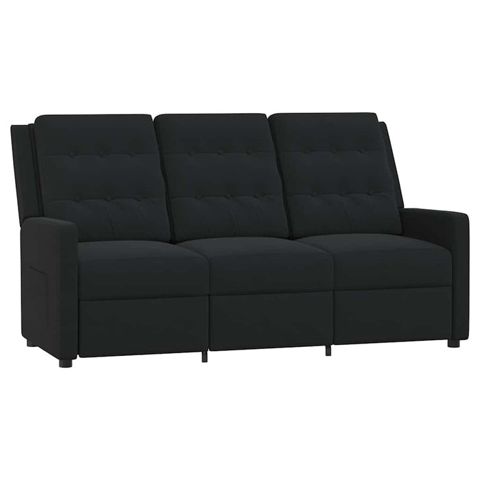 Fotoliu rabatabil cu 3 locuri, negru, material textil WALTI