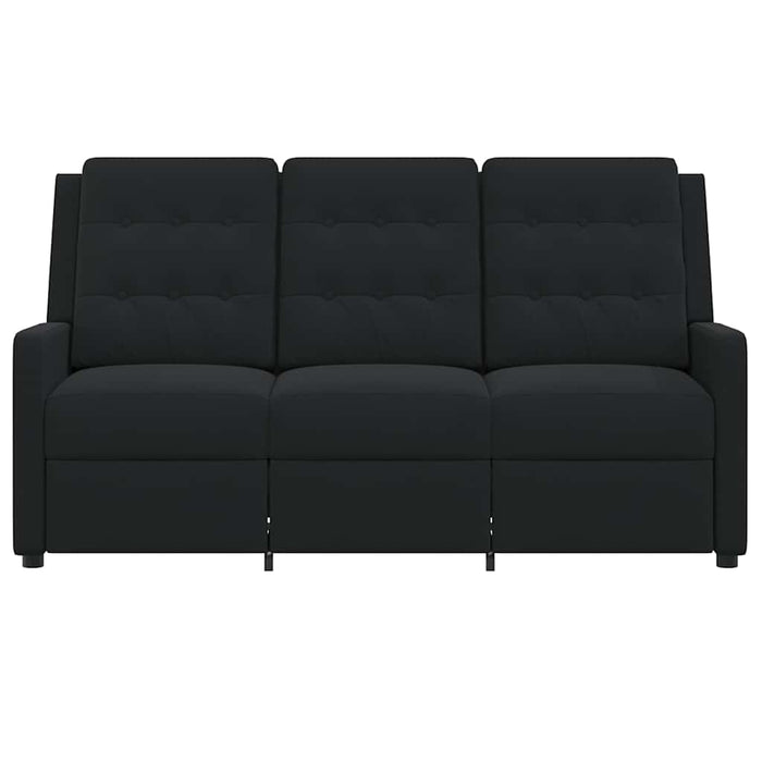 Fotoliu rabatabil cu 3 locuri, negru, material textil WALTI