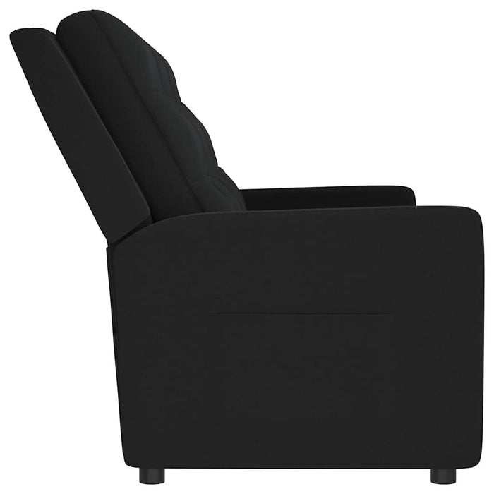 Fotoliu rabatabil cu 3 locuri, negru, material textil WALTI