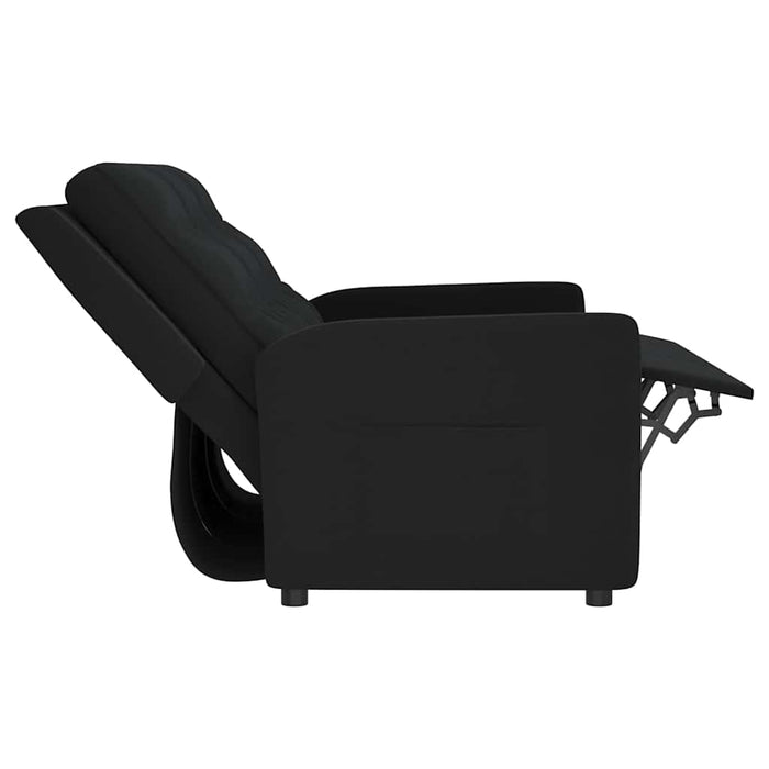 Fotoliu rabatabil cu 3 locuri, negru, material textil WALTI
