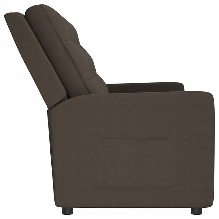 Fotoliu rabatabil cu 3 locuri, maro, material textil WALTI