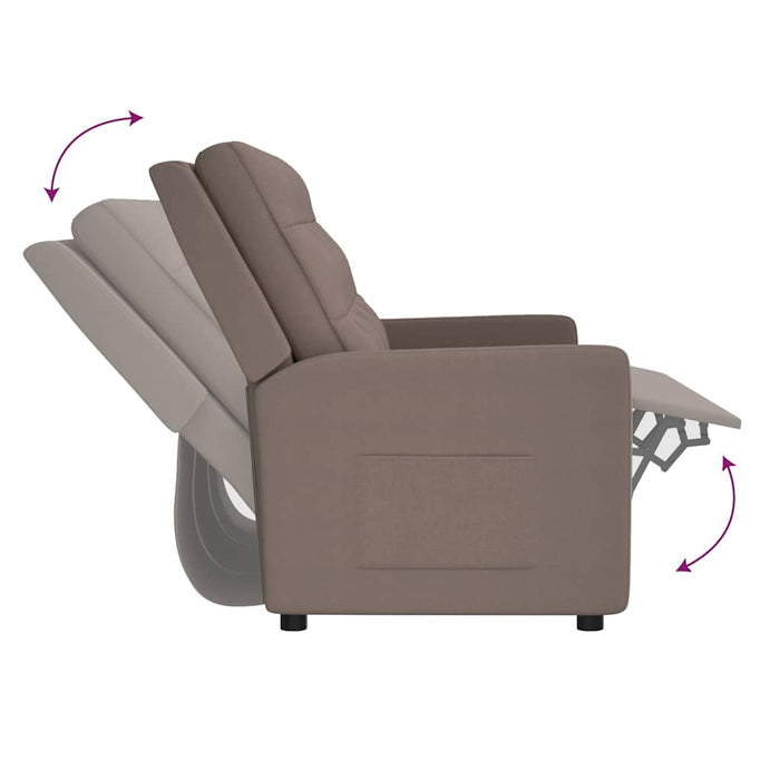 Fotoliu rabatabil cu 3 locuri, gri taupe, material textil WALTI