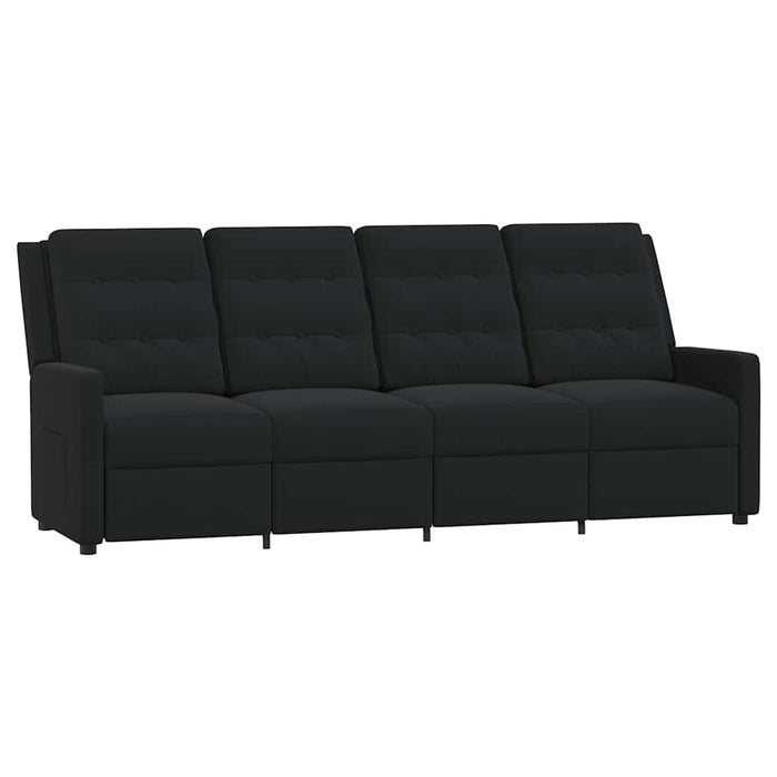 Fotoliu rabatabil, 4 locuri, negru, material textil WALTI