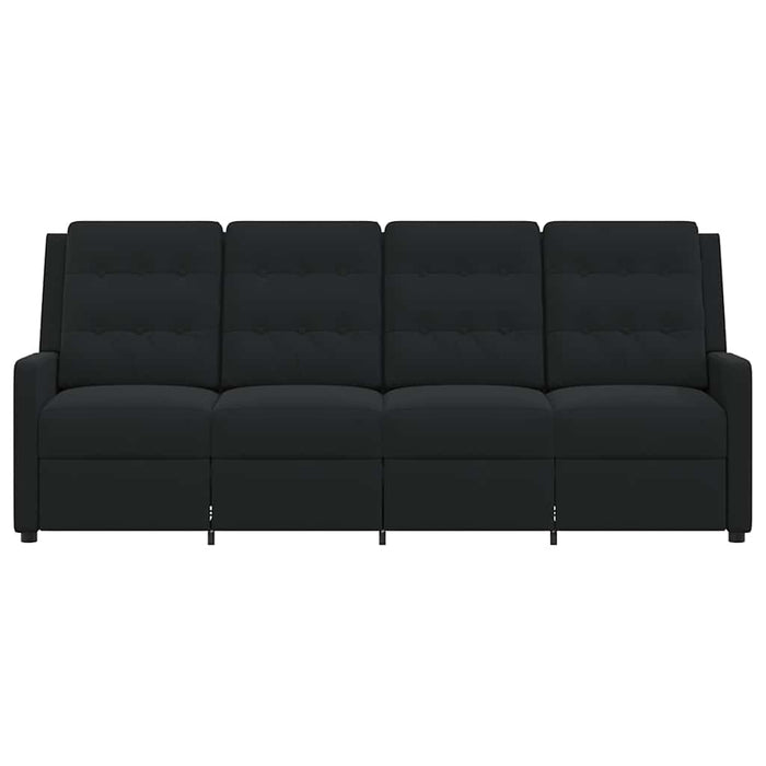 Fotoliu rabatabil, 4 locuri, negru, material textil WALTI