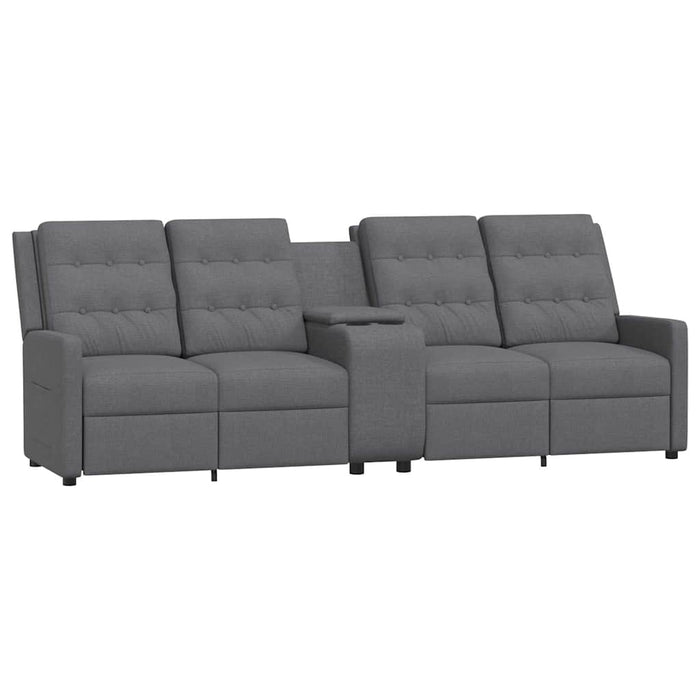 Fotoliu rabatabil cu 4 locuri/suport pahar, gri deschis, textil WALTI