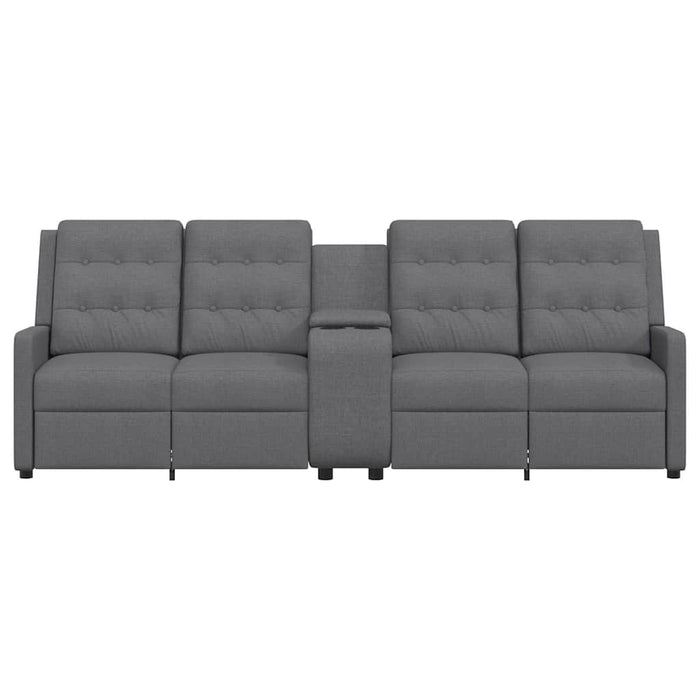 Fotoliu rabatabil cu 4 locuri/suport pahar, gri deschis, textil WALTI