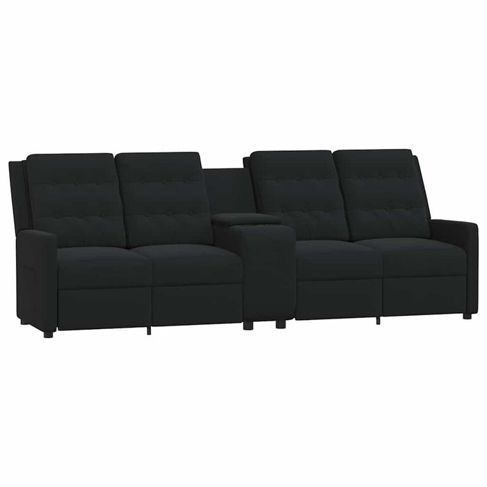 Fotoliu rabatabil cu 4 locuri/suport de pahar, negru, textil WALTI
