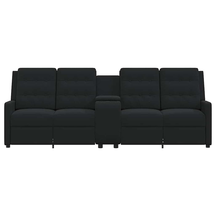 Fotoliu rabatabil cu 4 locuri/suport de pahar, negru, textil WALTI