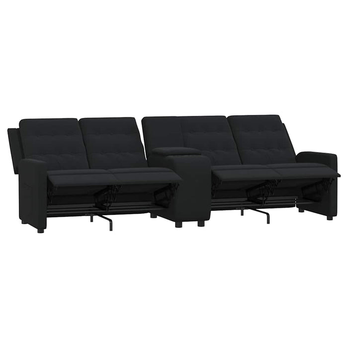 Fotoliu rabatabil cu 4 locuri/suport de pahar, negru, textil WALTI