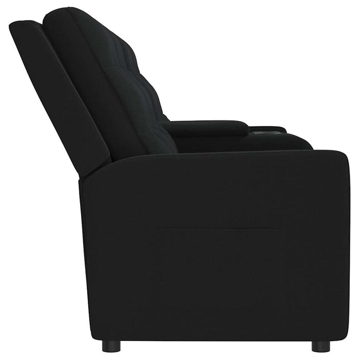 Fotoliu rabatabil cu 4 locuri/suport de pahar, negru, textil WALTI