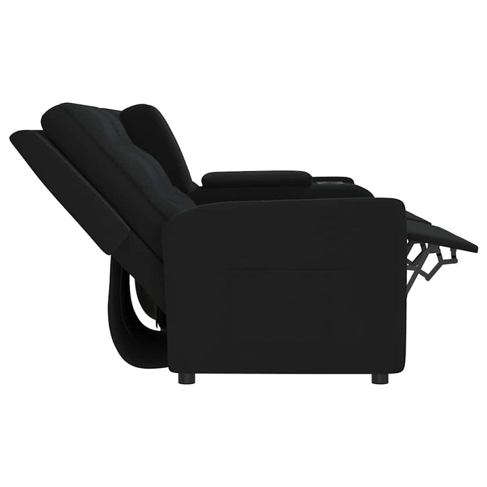 Fotoliu rabatabil cu 4 locuri/suport de pahar, negru, textil WALTI