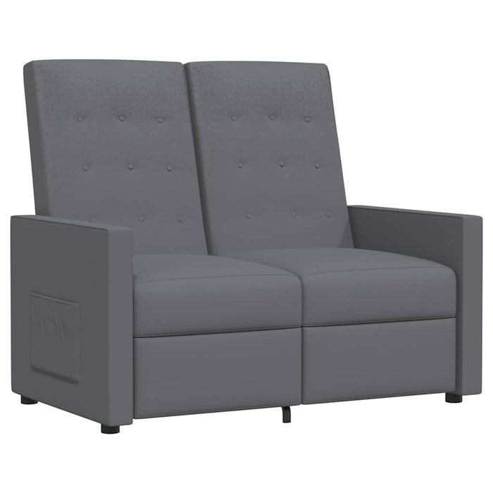 Fotoliu rabatabil cu 2 locuri, gri deschis, material textil WALTI