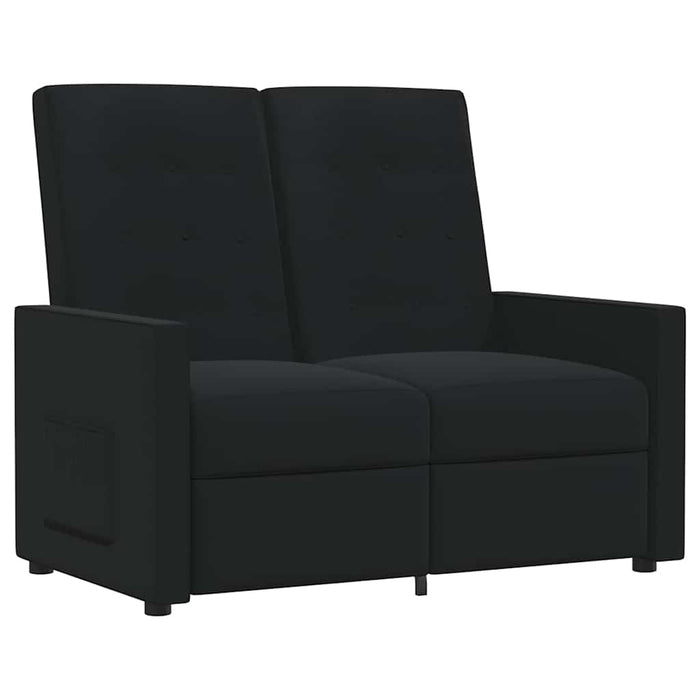 Fotoliu rabatabil cu 2 locuri, negru, material textil WALTI