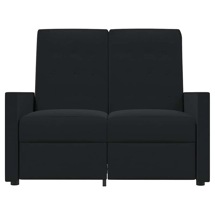 Fotoliu rabatabil cu 2 locuri, negru, material textil WALTI