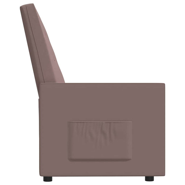 Fotoliu rabatabil cu 2 locuri, gri taupe, material textil WALTI