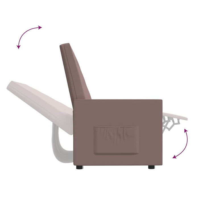 Fotoliu rabatabil cu 2 locuri, gri taupe, material textil WALTI