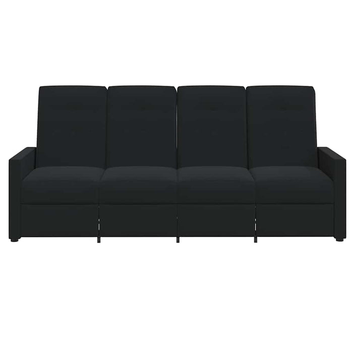 Fotoliu rabatabil cu 4 locuri, negru, material textil WALTI