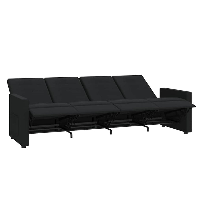 Fotoliu rabatabil cu 4 locuri, negru, material textil WALTI