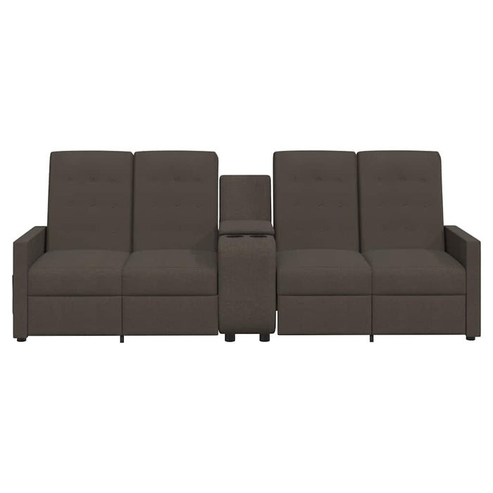 Fotoliu rabatabil cu 4 locuri/suport pahare, maro, textil WALTI