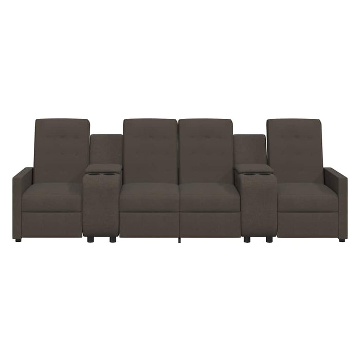 Fotoliu rabatabil cu 4 locuri/suport pahare, maro, textil WALTI