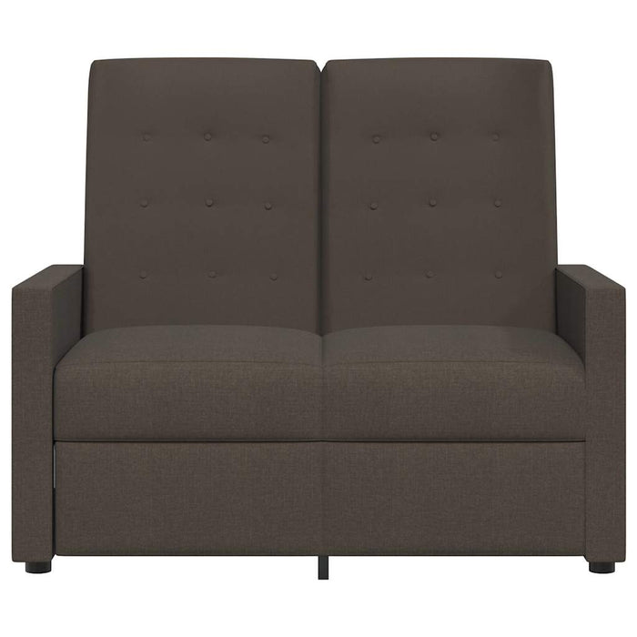 Fotoliu de masaj rabatabil cu 2 locuri, maro, material textil WALTI