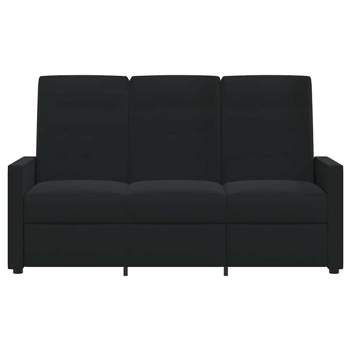 Fotoliu de masaj rabatabil cu 3 locuri, negru, textil WALTI