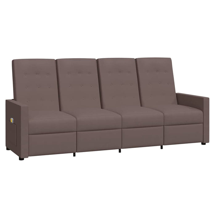 Fotoliu de masaj rabatabil cu 4 locuri, gri taupe, textil WALTI