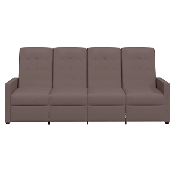 Fotoliu de masaj rabatabil cu 4 locuri, gri taupe, textil WALTI