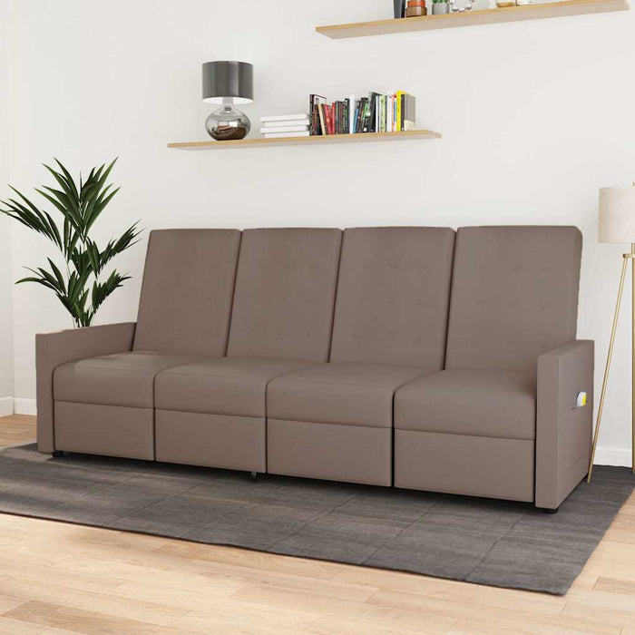 Fotoliu de masaj rabatabil cu 4 locuri, gri taupe, textil WALTI