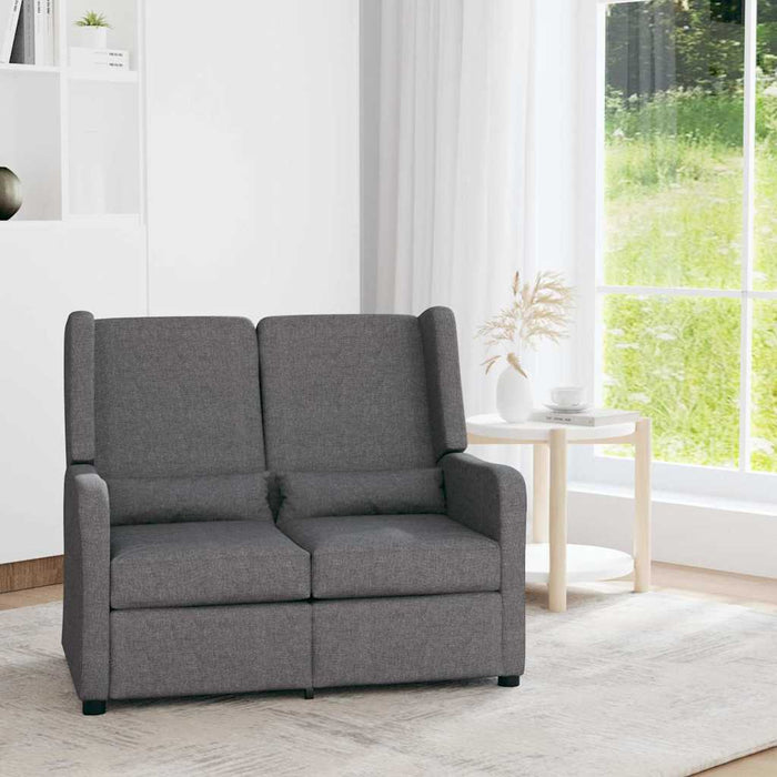 Fotoliu rabatabil cu 2 locuri, gri deschis, material textil WALTI