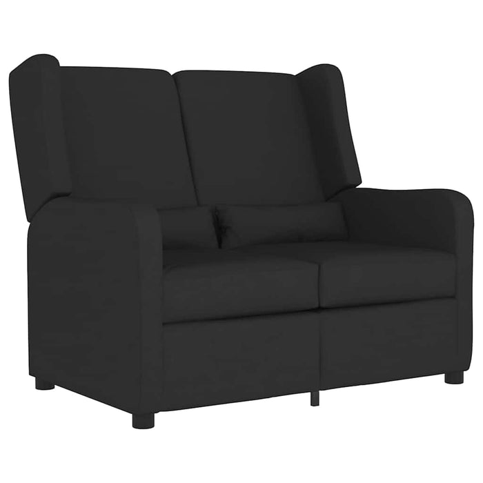 Fotoliu rabatabil, 2 locuri, negru, material textil WALTI