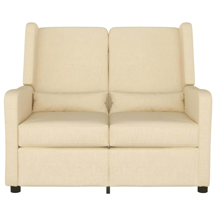 Fotoliu rabatabil, 2 locuri, crem, material textil WALTI