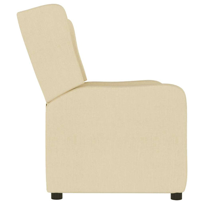 Fotoliu rabatabil, 2 locuri, crem, material textil WALTI