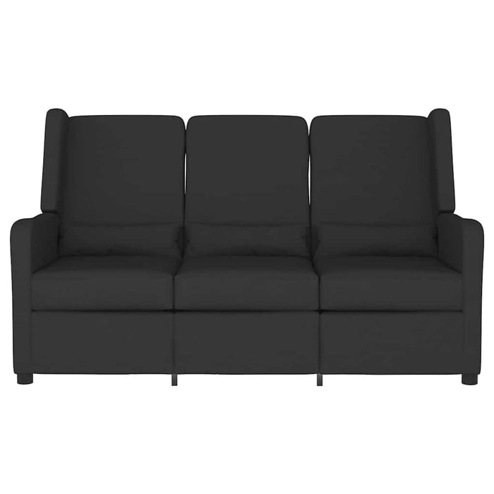 Fotoliu rabatabil cu 3 locuri, negru, material textil WALTI