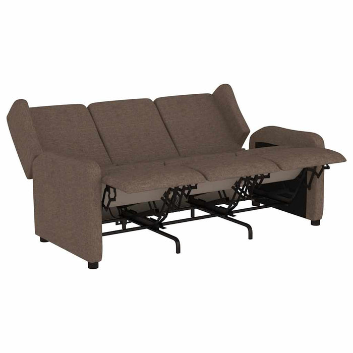 Fotoliu rabatabil cu 3 locuri, gri taupe, material textil WALTI